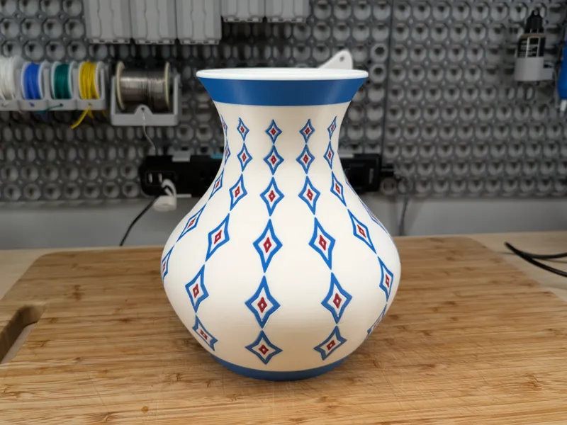 Multi Color Pattern Vase