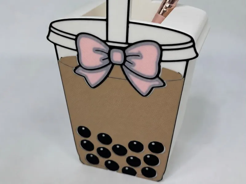 Boba Tea Pencil/ Makeup Brush Holder