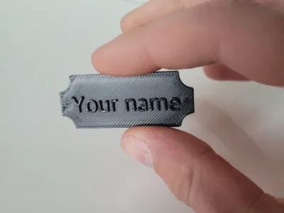 Trophy name plate