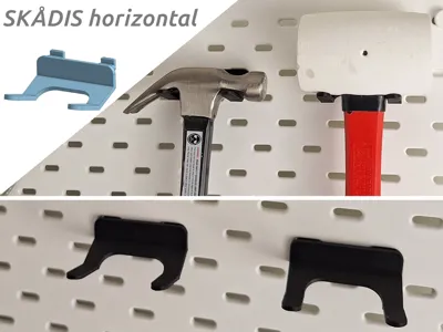 Horizontal SKÅDIS Hammer Holder – Universal Fit