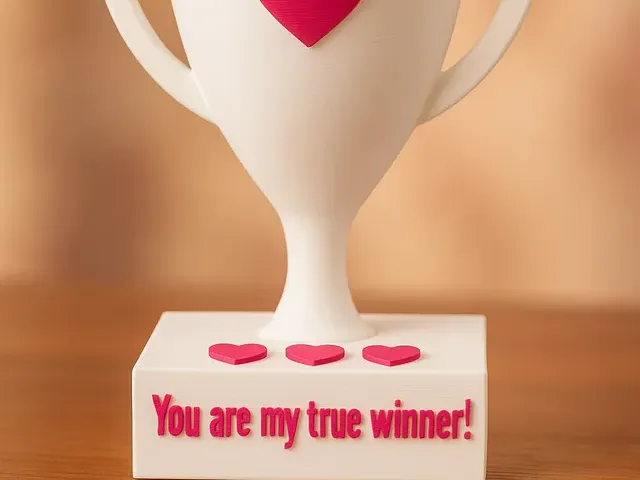 You are my true winner love trophy