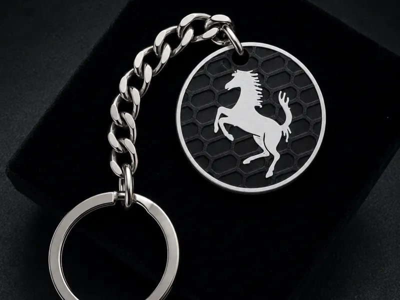 Ferrari logo keychain