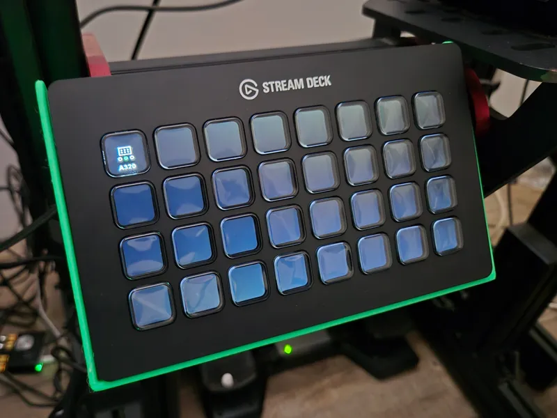 Stream Deck XL Sim Rig Frontal Mount