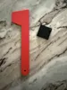 AMS One Plate Red Flag with Black Base