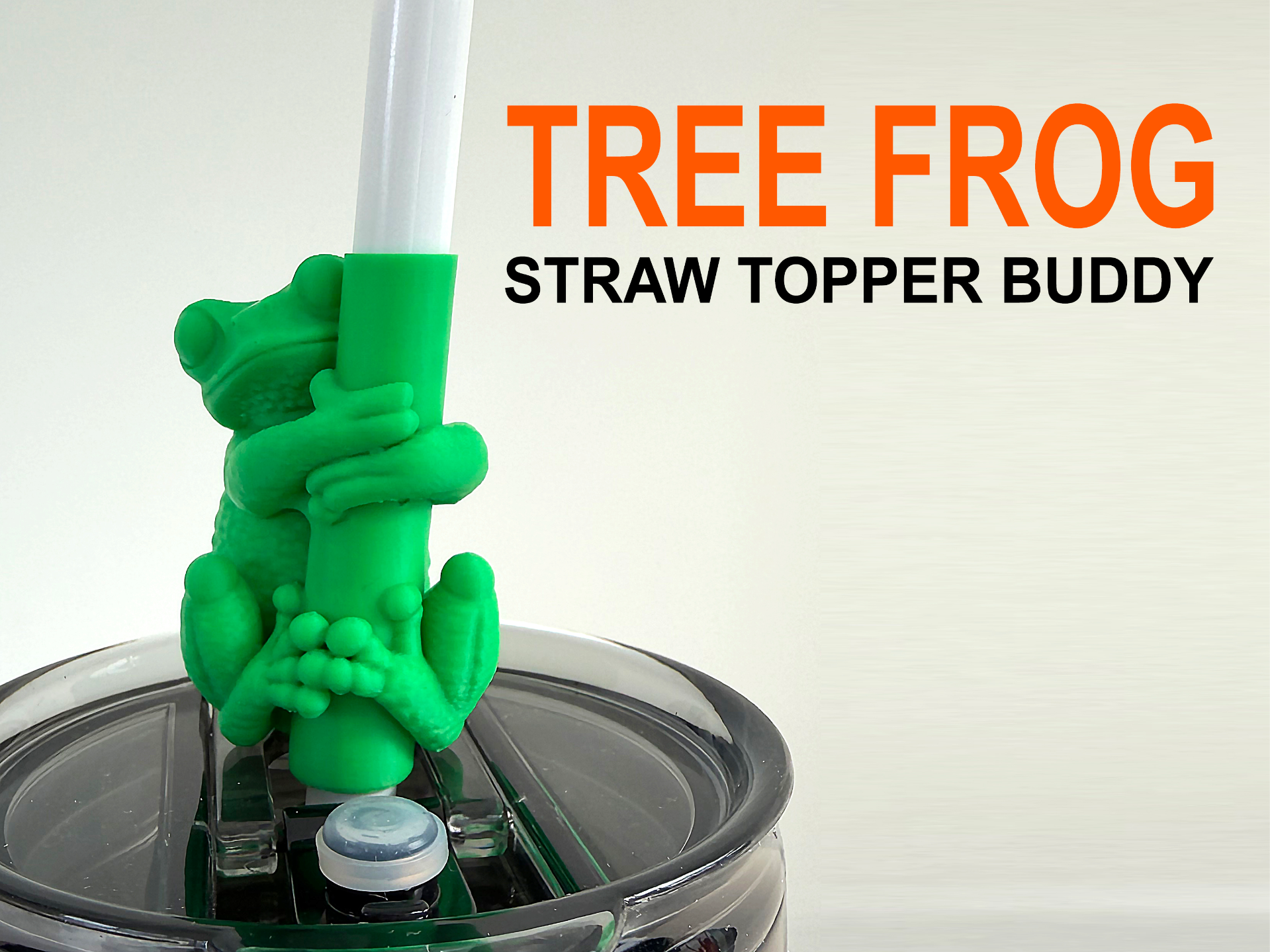 Frog Straw Buddy Topper