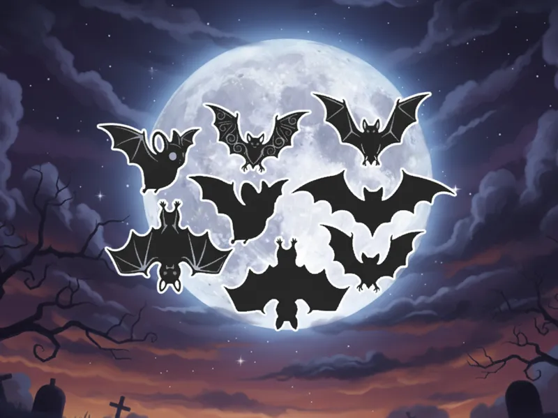 halloween bat silhouettes
