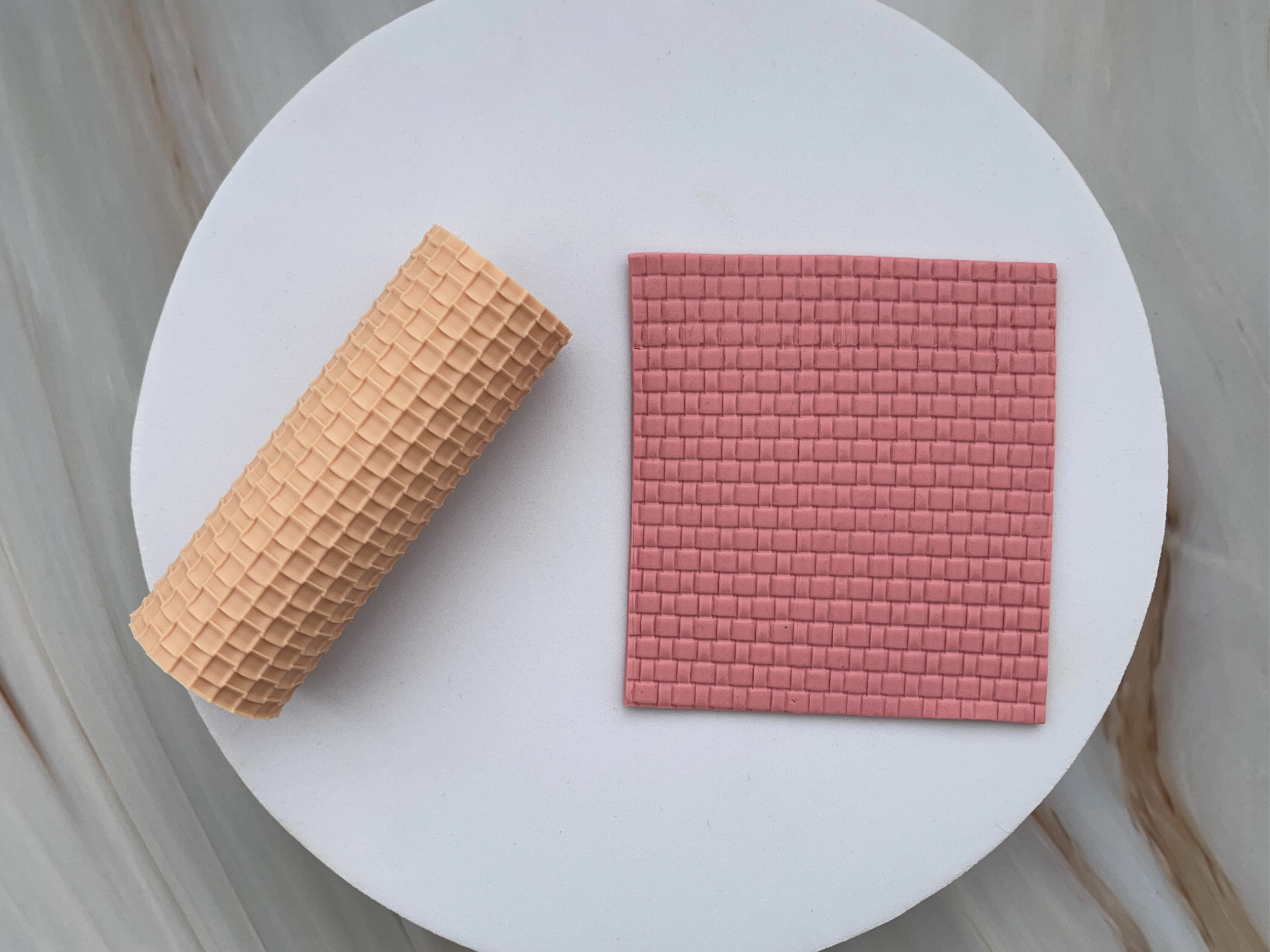 Basket Ratan Texture Polymer Clay Roller 