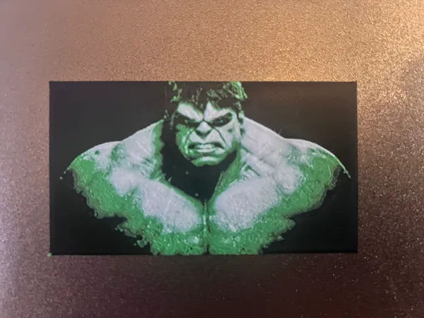 Plaque HueForge Hulk multicolore
