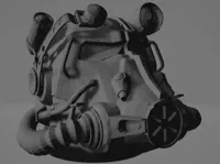 Casque d'armure assistée low poly — photo 1