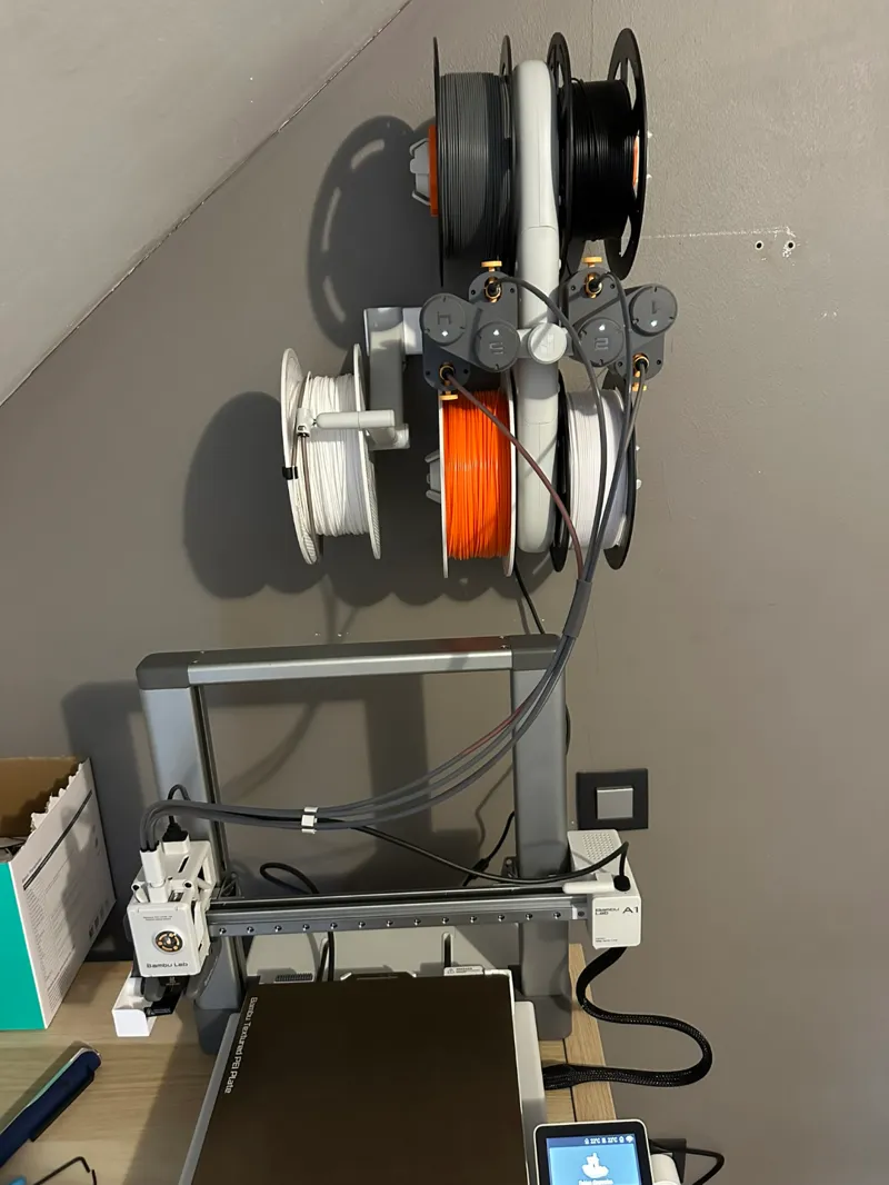 AMS Lite + External Spool Wall Support 2 in 1