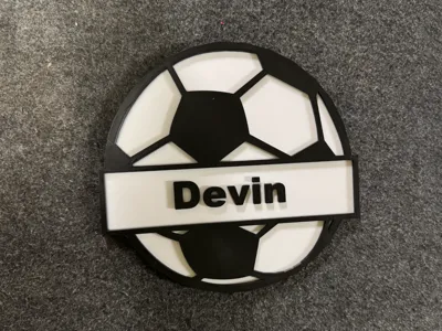 Personalized Soccer Ball Name Sign Editable