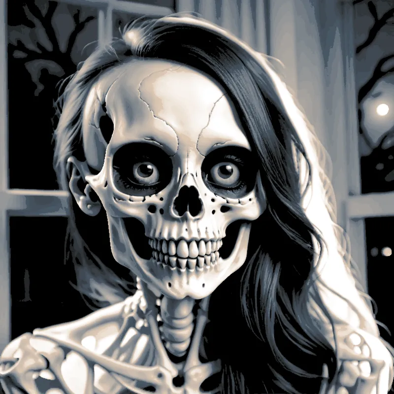 Skelly, the Skeleton Girl (Filament Painting) - HueForge
