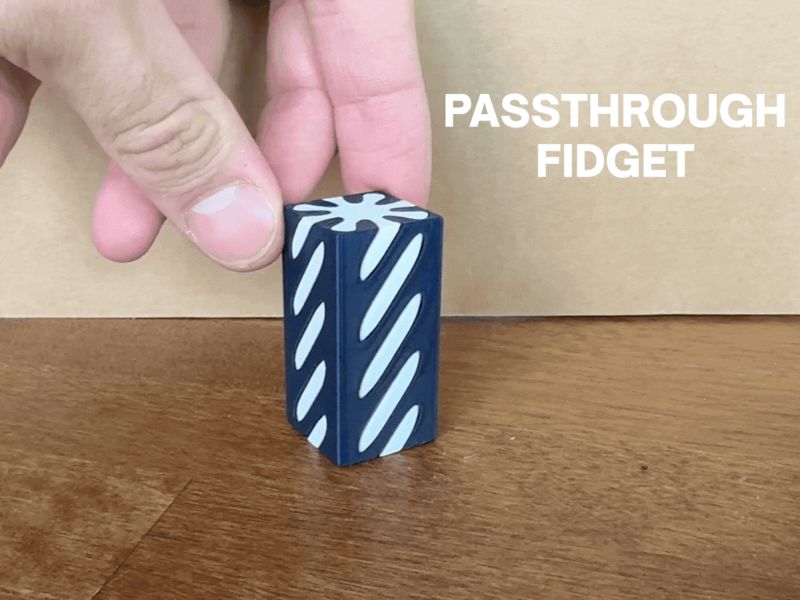 Rectangle Impossible Passthrough Spiral Fidget