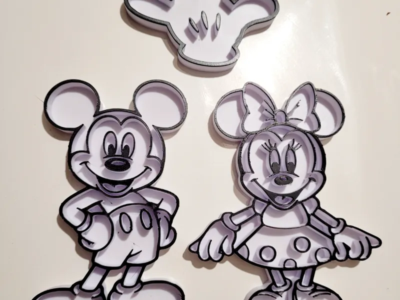 Sensory Play Montessori Mickey & Minnie fill molds