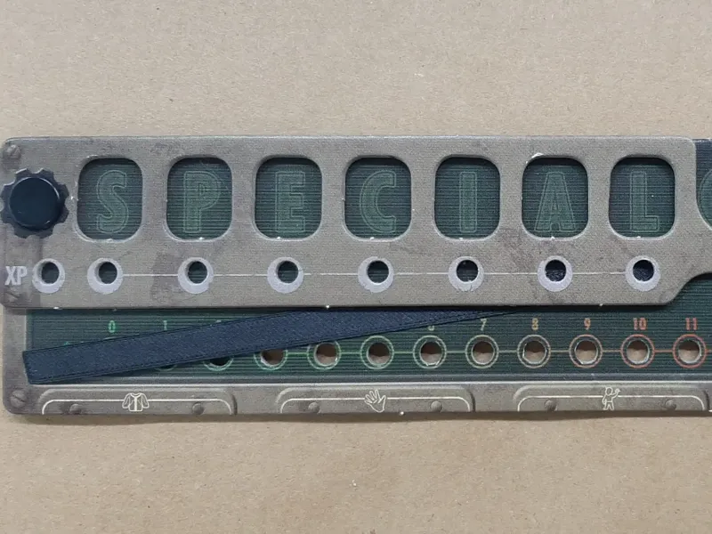 Fallout Board Game player board magnetic pegs