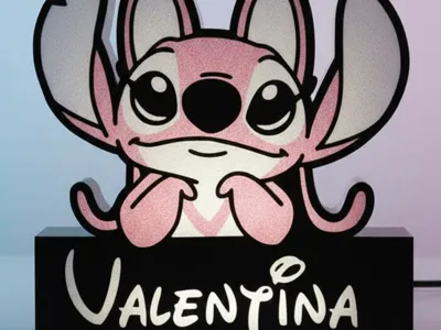 Personalized Angel Lightbox (Stitch)