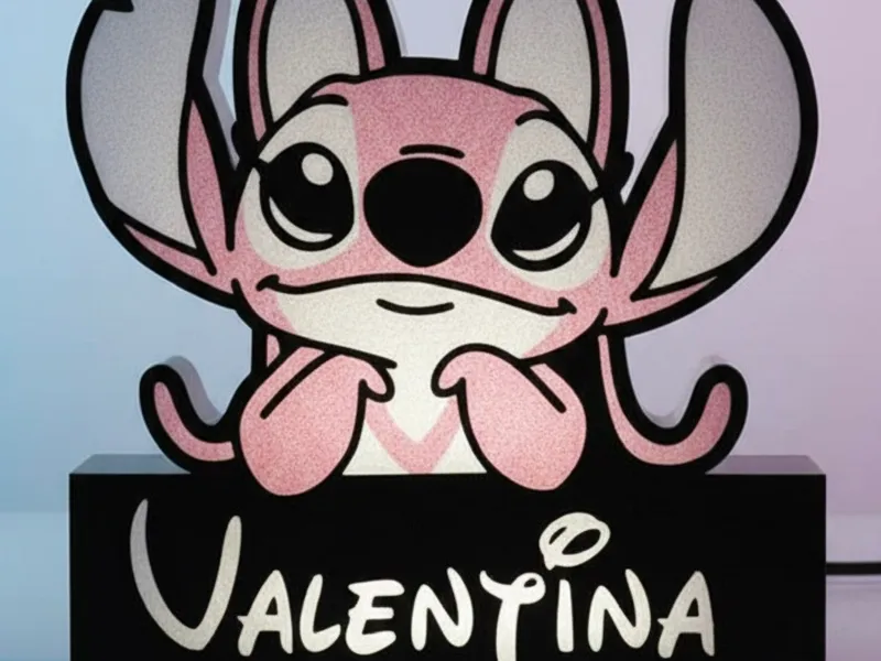 Personalized Angel Lightbox (Stitch)