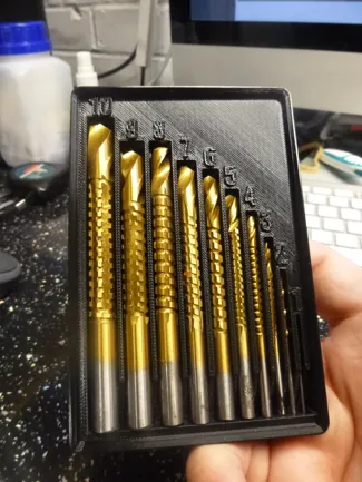 Gridfinity 1-10mm Drill Bit Holder 5x2x2 Stackable
