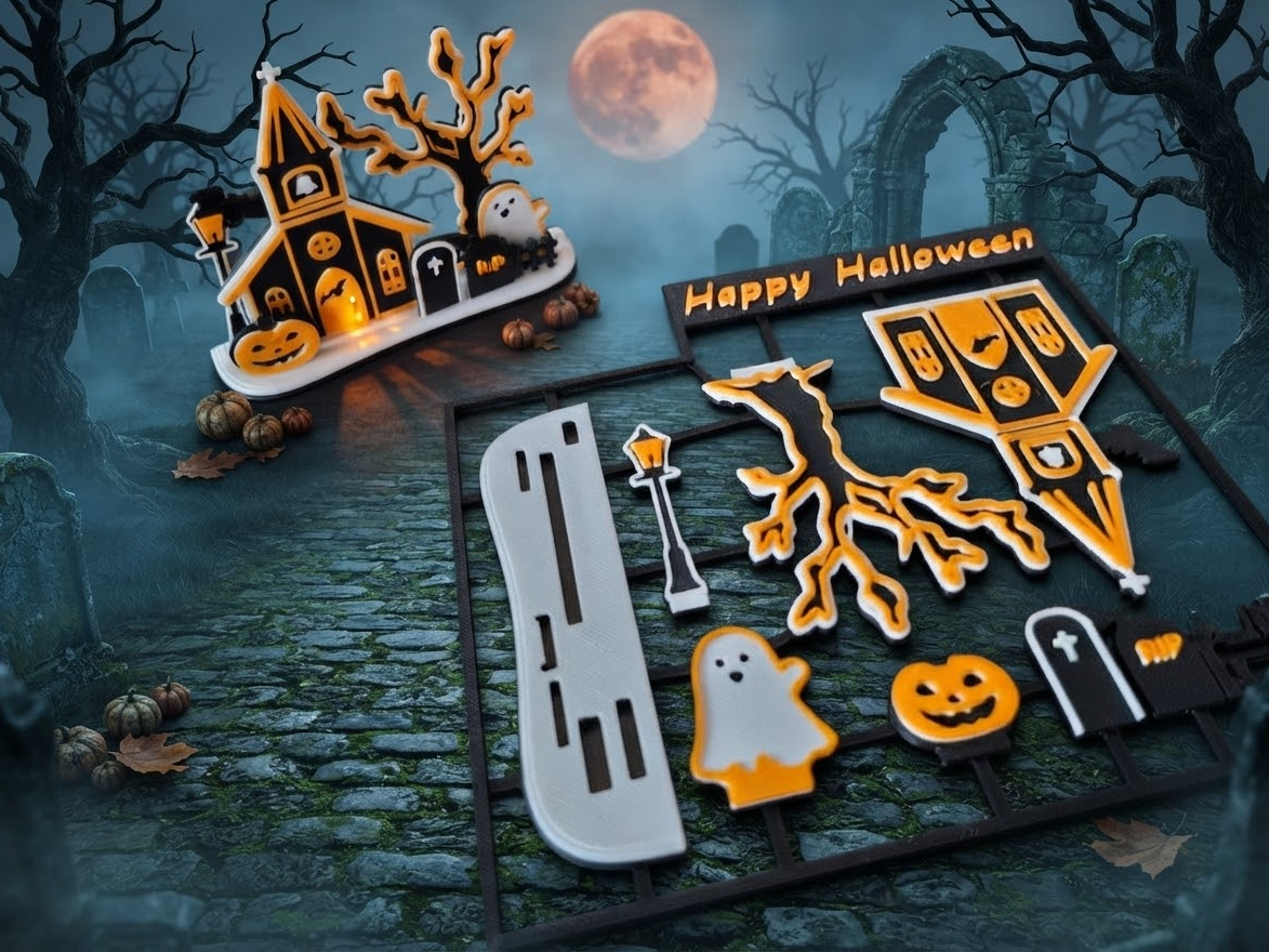 kit card halloween landscape - 1