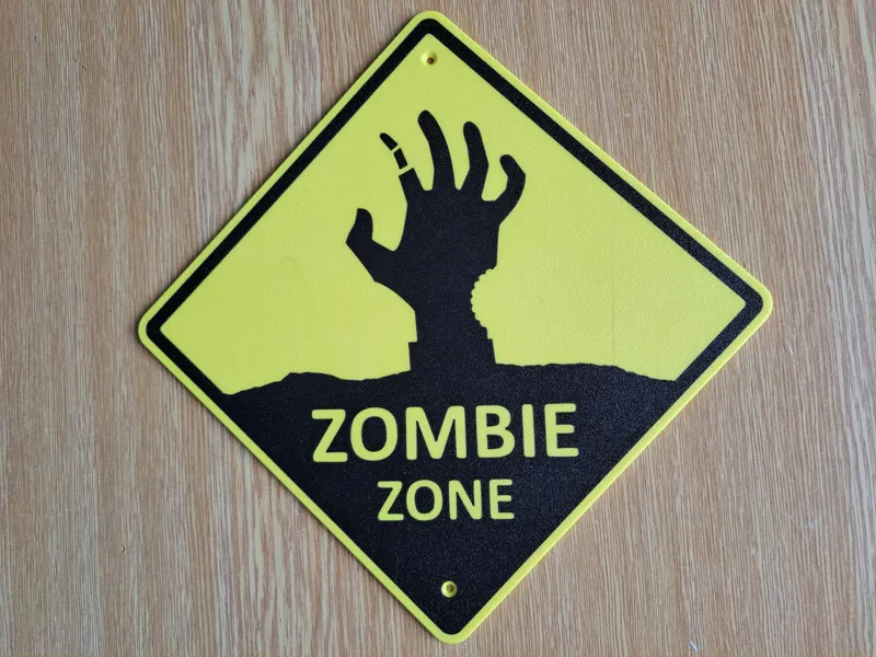 Halloween Sign #04 – Zombie Zone Crossing