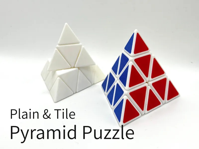 Pyramid Puzzle Plain & Tile (Full 3D Printed)