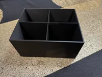 Boîte de rangement 4 compartiments avec couvercle (200x160x100) — photo 3