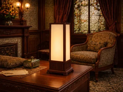 Art Deco Table Lamp, Art Nouveau Table Lamp