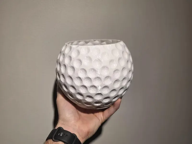 Golf Ball Texture Vase – Hollow Sphere Planter