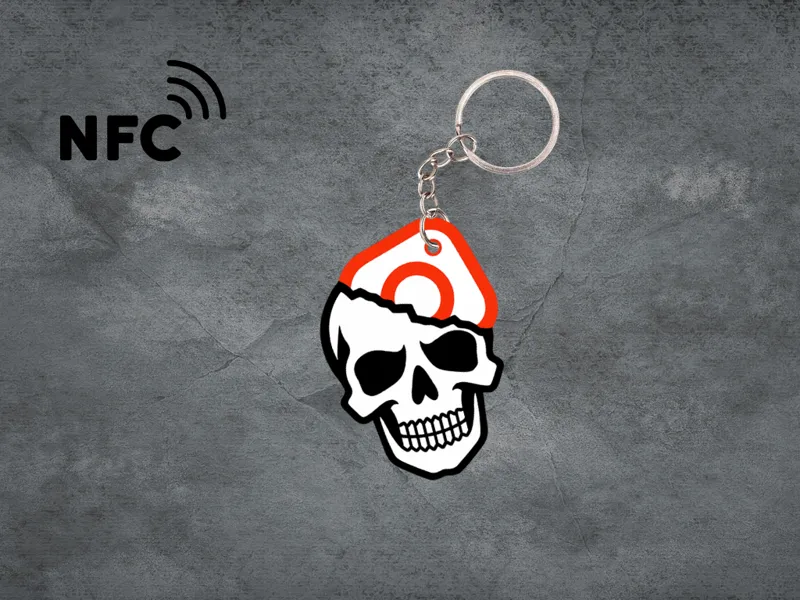 Insta NFC Keychain – Skull Meets Scroll
