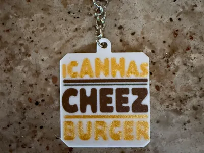 I Can Has Cheez Burger keychain