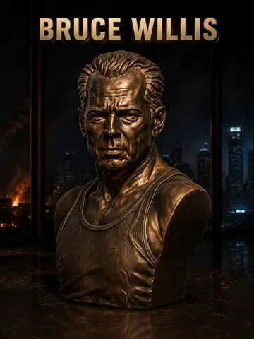 Figura decorativa: Bruce Willis Bust — vista de referencia 2