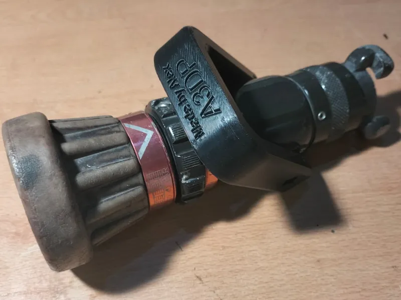Fire hose nozzle valve grip