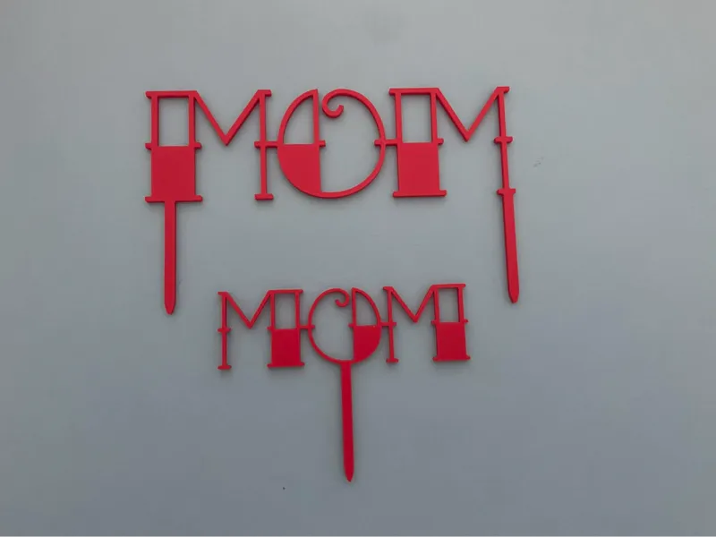OG MOM ink cake topper set