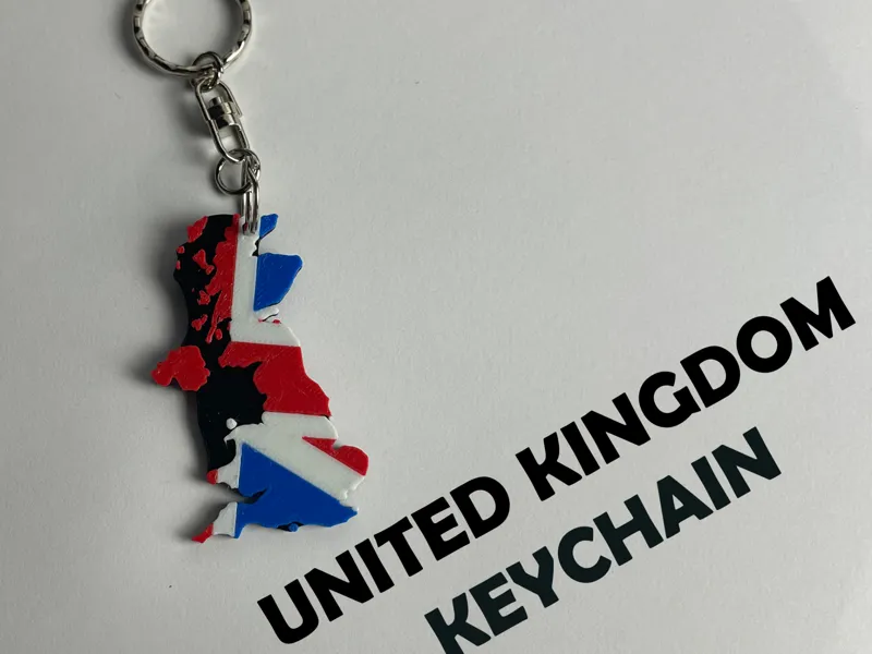 United Kingdom Keychain – Country Silhouette