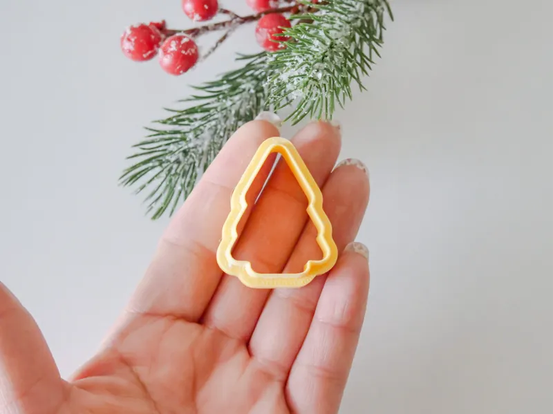 Silhouette Christmas Tree Polymer Clay Cutter