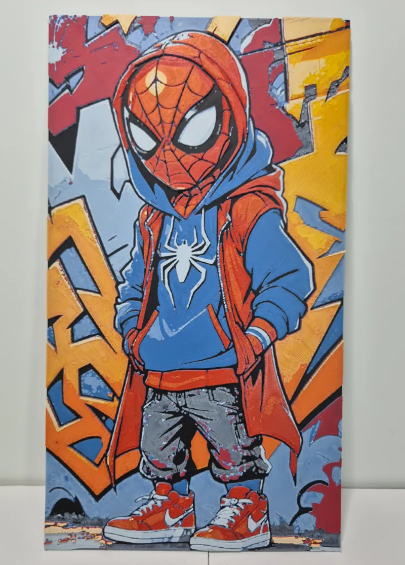 HueForge SpiderMan Grafitti