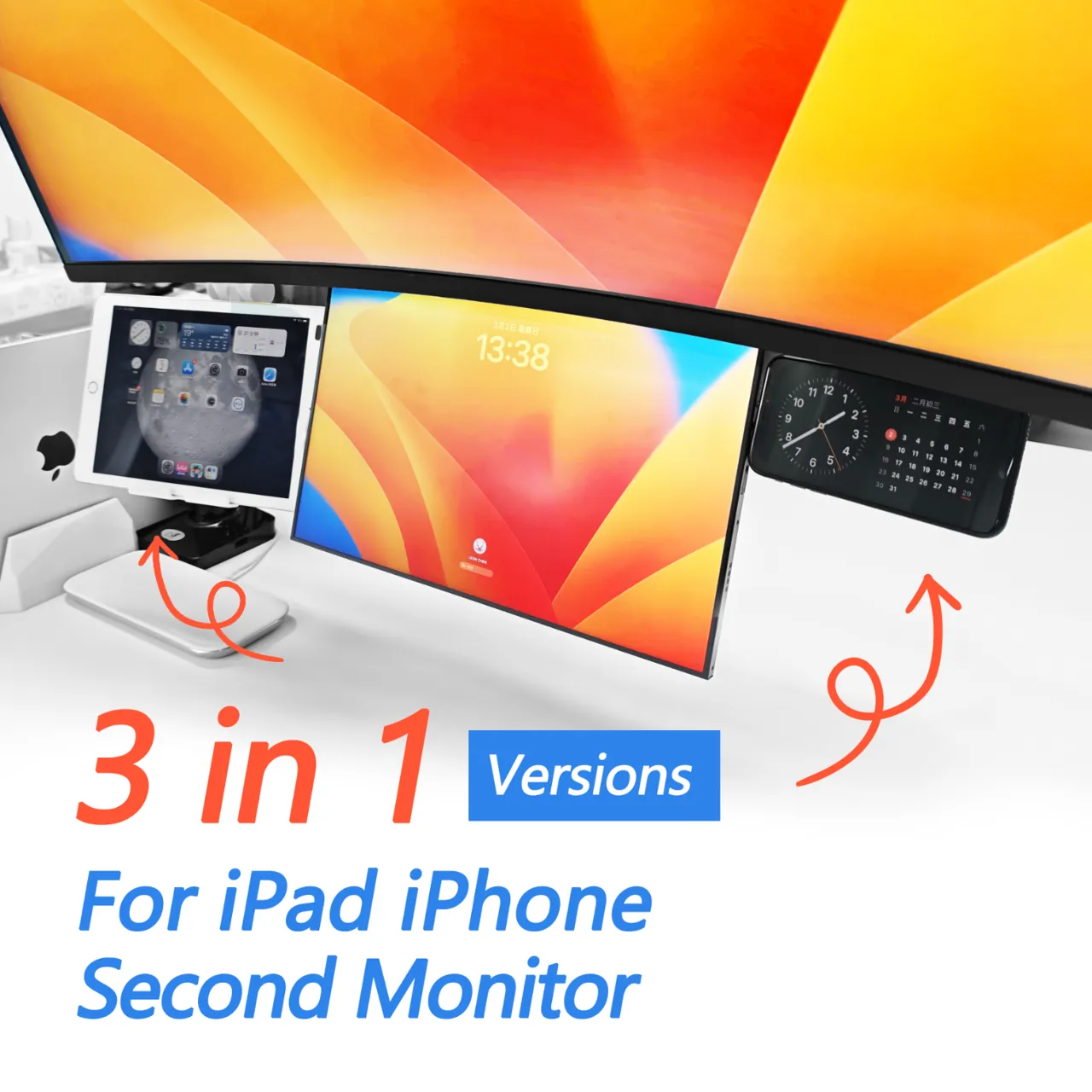 Floating Second Monitor / iPad / iPhone Stand view 2