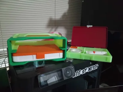 tiny bins stacking shelf for two