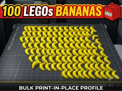 100 mini LEGOs Bananas! (Efficient Batch Print)