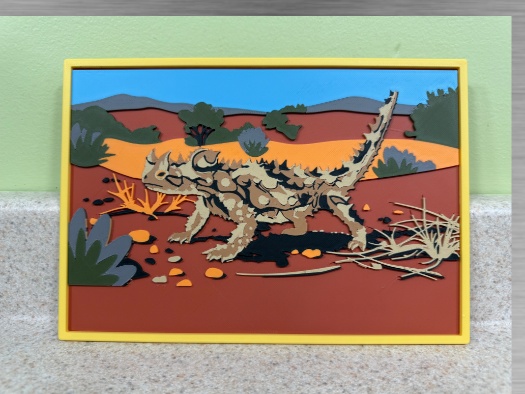 World of Reptiles Art-Thorny Devil Lizard 