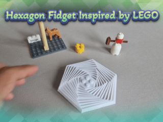 Hexagon Fidget with 2x2 Brick 