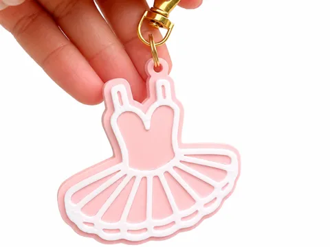 Llavero: Ballet Tutu Keyhain — referencia de MakerWorld