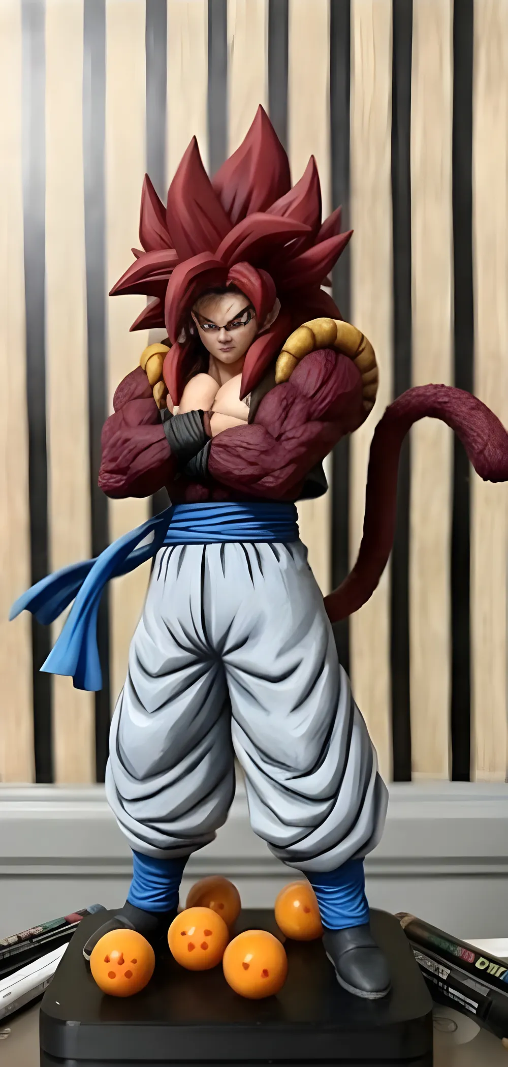 Plaques Rouges Sur Le Torse SS4 Gogeta Super Saiyan 4 - Figurine Dragon Ball GT - Modèle d ...