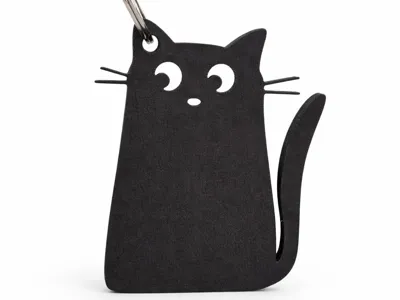 Cute Black Cat Keychain