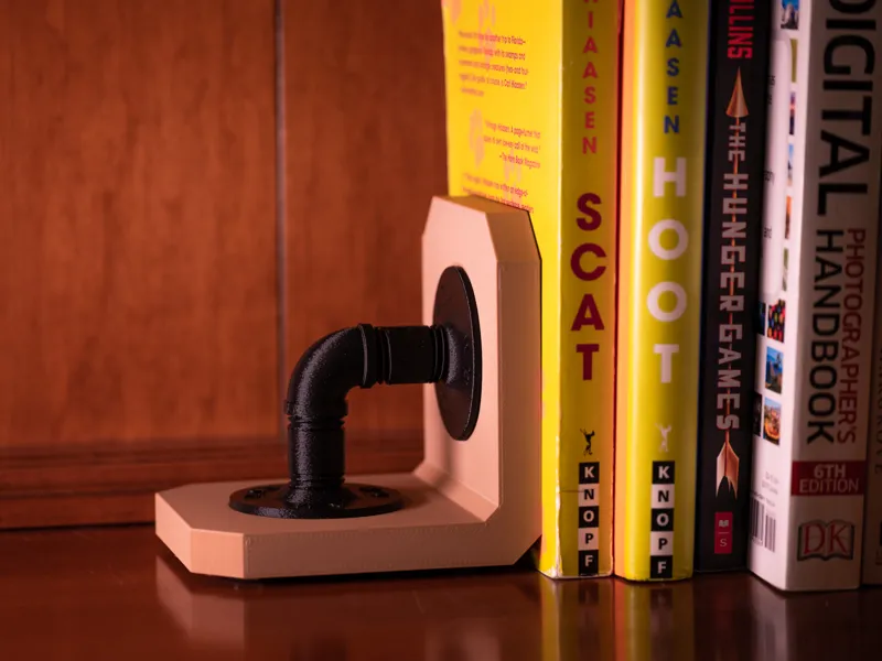 Industrial Pipe Rustic Bookend