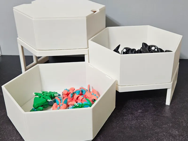 Hexagon Bin Riser Stands