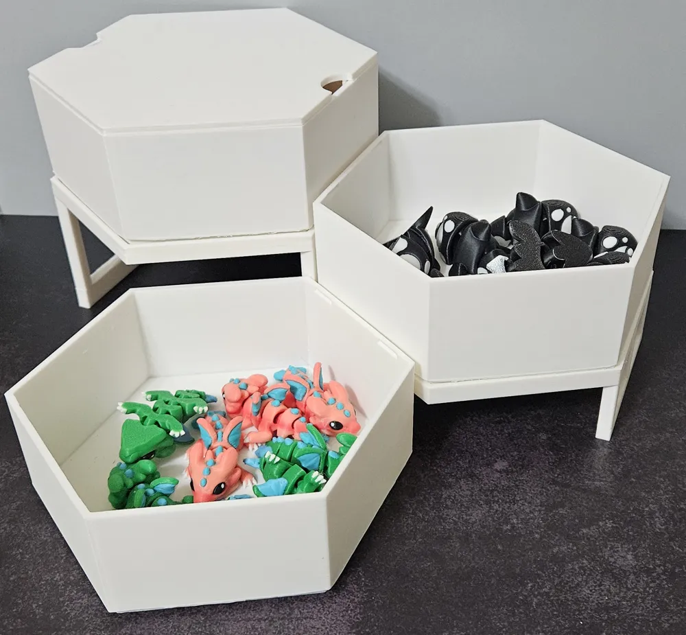 Hexagon Bin Riser Stands - Free 3D Print Model - MakerWorld