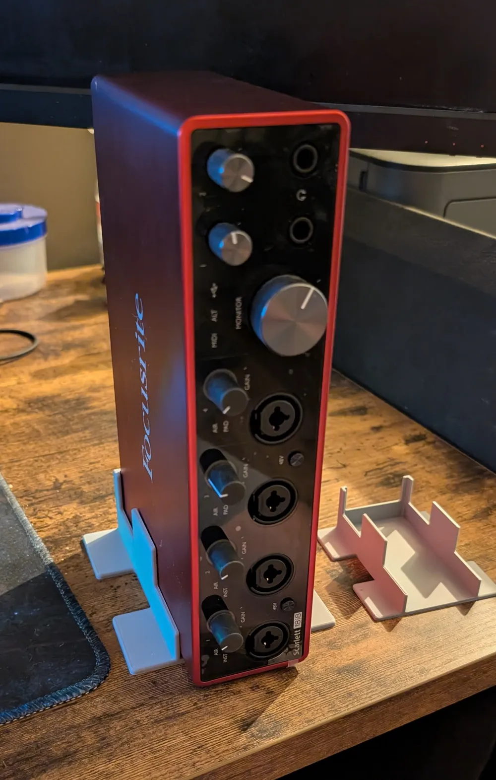 18i8 Rear Focusrite Scarlett 18i8 3rd Gen Vertical Stand - Free 3D Print Model ...