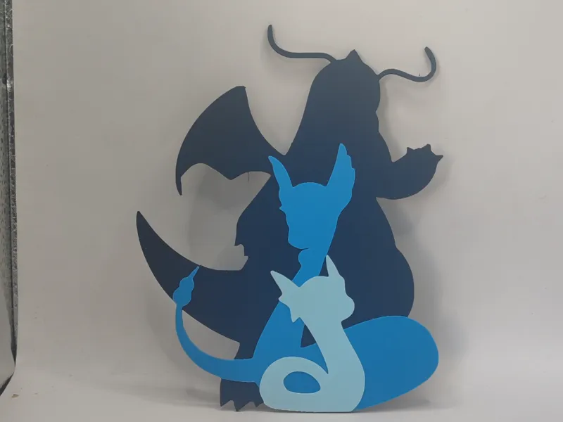 Art mural Pokemon Dratini et evolution sans AMS