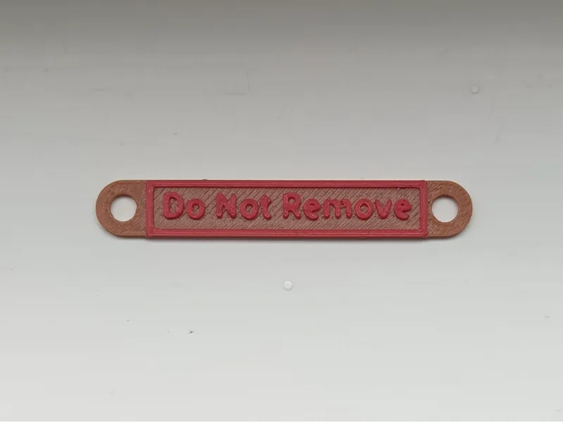 Do Not Remove Cable Label